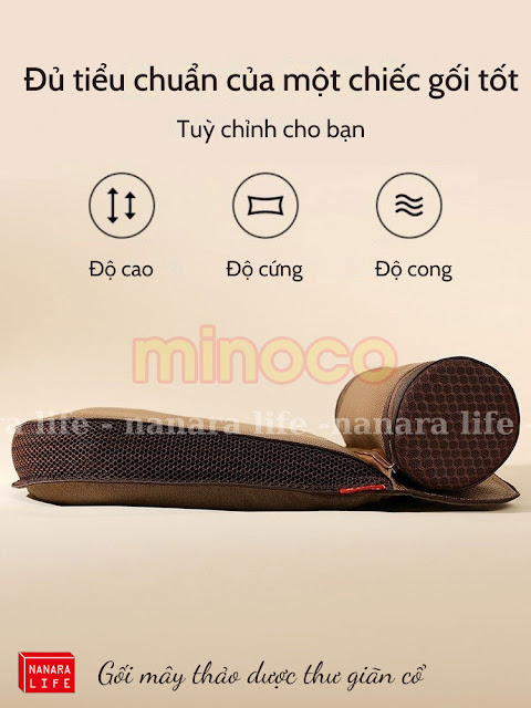 Gối Mây Thảo Dược Ngải Cứu Nanara Life Nhật Bản 10 goi may thao duoc 1