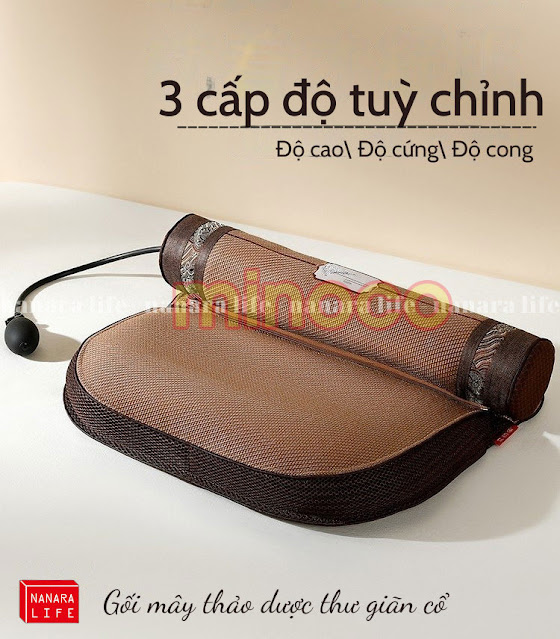 Gối Mây Thảo Dược Ngải Cứu Nanara Life Nhật Bản 13 goi may thao duoc 4