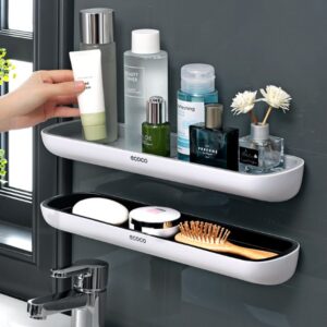 {Cao Cấp} Kệ Nhà Tắm Ecoco Nhựa ABS Cao Cấp Siêu Bền, Dán Tường Siêu Chắc Không Cần Khoan Tường, Chống Thấm Nước Tuyệt Đối, Dễ Dàng Vệ sinh, Nhựa ABS Chắc Chắn, Quà Tặng Gia Đình Nhà Mới, Khách Sạn, Nhà Hàng, Được Nhiều Khách Hàng Lựa Chọn, Mẫu Mới 2026 11 ke dai nha tam ecoco 1
