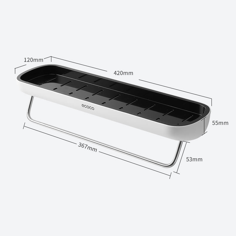 {Cao Cấp} Kệ Nhà Tắm Ecoco Nhựa ABS Cao Cấp Siêu Bền, Dán Tường Siêu Chắc Không Cần Khoan Tường, Chống Thấm Nước Tuyệt Đối, Dễ Dàng Vệ sinh, Nhựa ABS Chắc Chắn, Quà Tặng Gia Đình Nhà Mới, Khách Sạn, Nhà Hàng, Được Nhiều Khách Hàng Lựa Chọn, Mẫu Mới 2026 21 ke dai nha tam ecoco 3