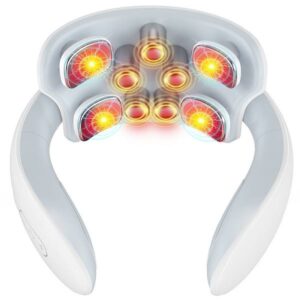 {Cao Cấp} Máy Massage Cổ Vai Gáy 4D Xung Điện Thông Minh, Chườm Nóng 42 độ, Hỗ Trợ Điều Trị Đau Vai Gáy, Mỏi Cổ, Giải Tỏa Căng Thẳng, Stress, Người Làm Văn Phòng, Quà Tặng Ông Bà Cha Mẹ Người Thân Yêu, Được Nhiều Khách Hàng Lựa Chọn, Xuất Xứ Nhật Bản, Mẫu Mới 2026. 13 may maassage co 1