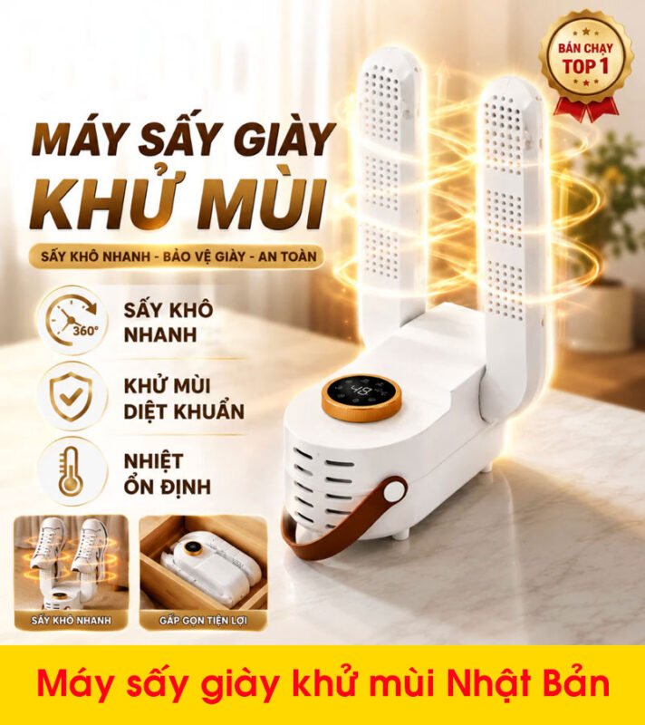 {Cao Cấp} Máy Sấy Giày Công Nghệ Tia UV Khử Mùi Giày Tất Găng Tay Bằng Nhật Bản, Loại Bỏ Mùi Hôi Ẩm Mốc, Quà Tặng Bạn Thân Gia Đình, Được Nhiều Khách Hàng Lựa Chọn, Mẫu Mới 2026. 11 may say giay 1 1