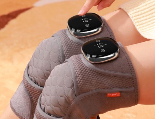 {Cao Cấp} Máy Massage Đầu Gối Đai Đeo Mát Xa Ngải Cứu Làm Nóng, Làm Nóng Nhanh Hỗ Trợ Giảm Đau Nhức Gối, Bả Vai, Cánh Tay, Quà Tặng Ông Bà Bố Mẹ Người Thân, Được Nhiều Khách Hàng Lựa Chọn, Xuất Xứ Nhật Bản, Mẫu Mới 2026. 9 may massage dau goi 12