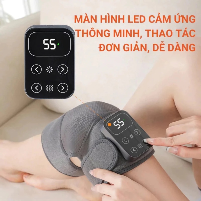 {Cao Cấp} Máy Massage Đầu Gối Đai Đeo Mát Xa Ngải Cứu Làm Nóng, Làm Nóng Nhanh Hỗ Trợ Giảm Đau Nhức Gối, Bả Vai, Cánh Tay, Quà Tặng Ông Bà Bố Mẹ Người Thân, Được Nhiều Khách Hàng Lựa Chọn, Xuất Xứ Nhật Bản, Mẫu Mới 2026. 27 may massage dau goi 20