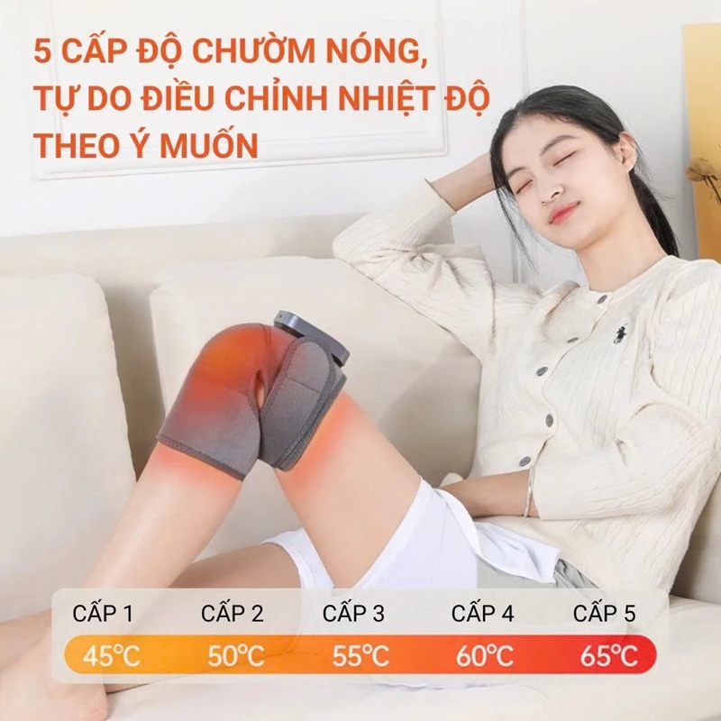 {Cao Cấp} Máy Massage Đầu Gối Đai Đeo Mát Xa Ngải Cứu Làm Nóng, Làm Nóng Nhanh Hỗ Trợ Giảm Đau Nhức Gối, Bả Vai, Cánh Tay, Quà Tặng Ông Bà Bố Mẹ Người Thân, Được Nhiều Khách Hàng Lựa Chọn, Xuất Xứ Nhật Bản, Mẫu Mới 2026. 30 may massage dau goi 22