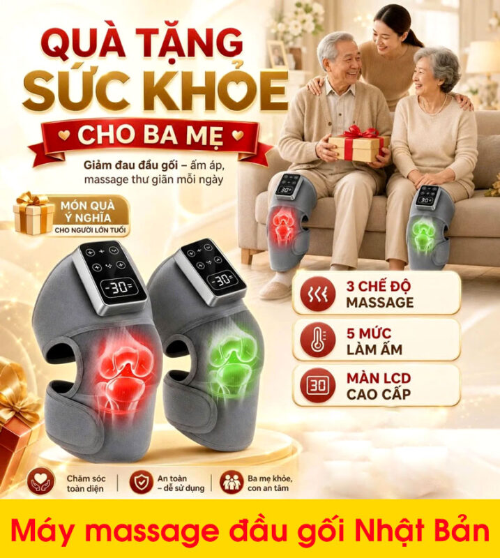 {Cao Cấp} Máy Massage Đầu Gối Đai Đeo Mát Xa Ngải Cứu Làm Nóng, Làm Nóng Nhanh Hỗ Trợ Giảm Đau Nhức Gối, Bả Vai, Cánh Tay, Quà Tặng Ông Bà Bố Mẹ Người Thân, Được Nhiều Khách Hàng Lựa Chọn, Xuất Xứ Nhật Bản, Mẫu Mới 2026. 19 may massage dau goi 23