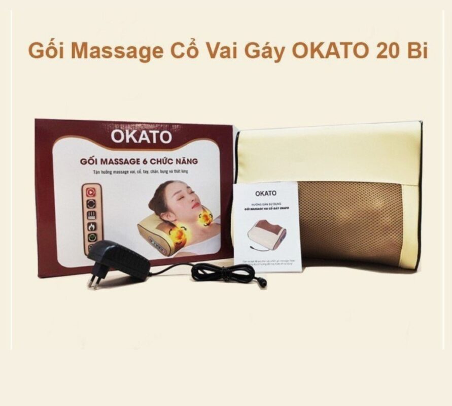 Gối Massage Cổ Cho Người Đau Mỏi Cổ Vai Gáy - Giảm Đau Hiệu Quả 4 goi massage co vai gay 20 bi