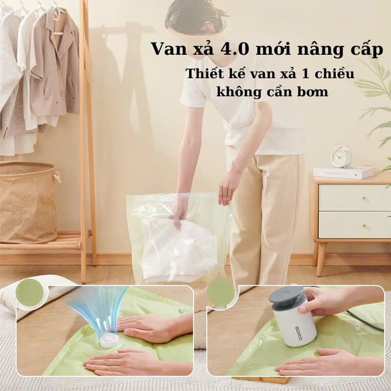 Túi Hút Chân Không Quần Áo Loại Tốt - Túi Đựng Quần Áo Mùa Đông 4 Tui hut chan khong ecoco 4