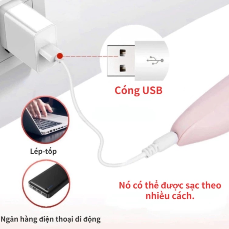 {Cao Cấp} Máy Chà Gót Chân 2 Đầu Mài Tẩy Tế Bào Chết, Thiết Kế Nhỏ Gọn, Sạc Pin Tiện Lợi, Chăm Sóc Gót Chân Tại Nhà Hiệu Quả, Được Nhiều Khách Hàng Lựa Chọn, Xuất Xứ Nhật Bản, Mẫu Mới 2026. 19 may cha got chan 4