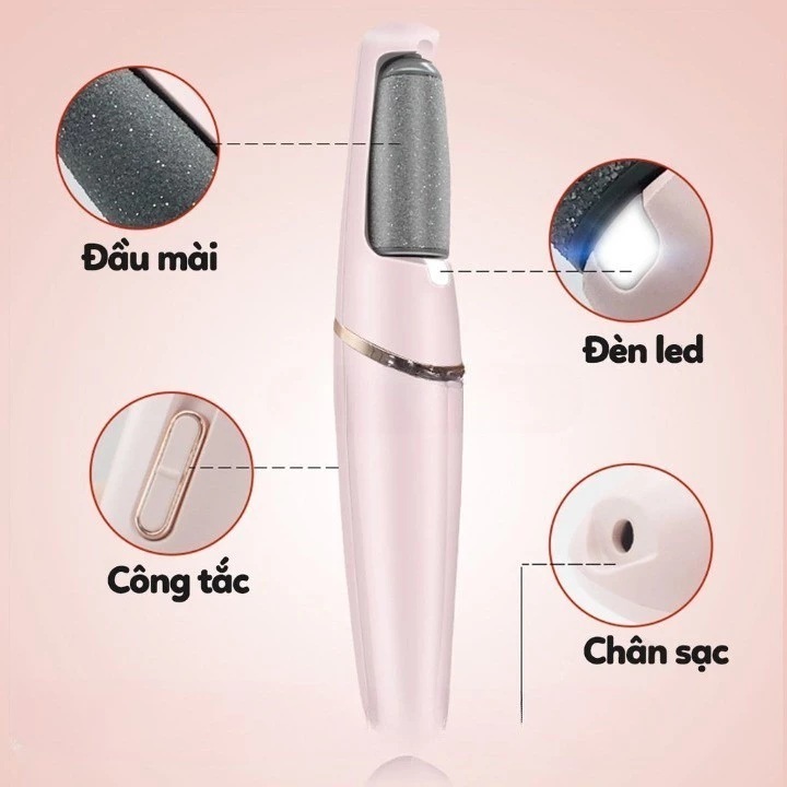 {Cao Cấp} Máy Chà Gót Chân 2 Đầu Mài Tẩy Tế Bào Chết, Thiết Kế Nhỏ Gọn, Sạc Pin Tiện Lợi, Chăm Sóc Gót Chân Tại Nhà Hiệu Quả, Được Nhiều Khách Hàng Lựa Chọn, Xuất Xứ Nhật Bản, Mẫu Mới 2026. 20 may cha got chan 5