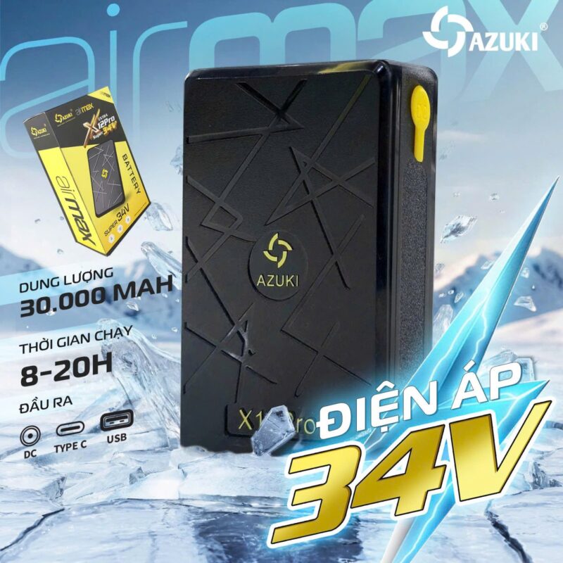 Áo Điều Hòa Nhật Bản Cao Cấp - Mát Sâu, Pin Khủng, Bán Chạy Nhất Hiện Nay 2 ao dieu hoa azuki x12pro 2